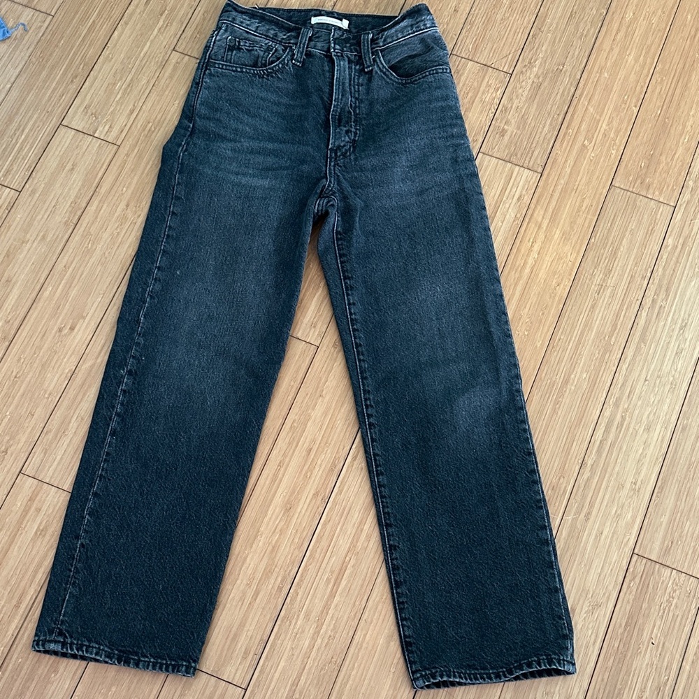 Levi’s rib cage Classic Black Denim Jeans size 24 perfect condition